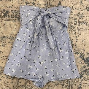 NANAMACS light blue floral romper